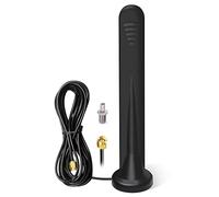 Antena 4G 5G LTE Mimo Omnidireccional 600-6000 MHz Amplificador Señal Interior y Exterior Ganancia hasta 15DBI Conector SMA con Adaptador TS9 Base Magnética,3G/4G/5G/GSM/GPRS,con Cable de 3M
