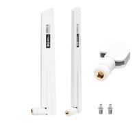 Antena 5G LTE 18DBI RP-SMA/TS9 Macho Omni-Directional Mimo Antenna WiFi Alta Ganancia Amplificador,3G/4G/5G/GSM/GPRS,600-6000MHz,para Routers Inalámbricos,PCI,Monitores de Cámara,Extensores (Blanco)