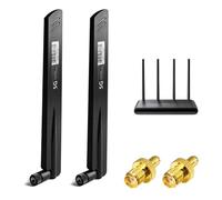 Antena 5G LTE y 4G LTE de 18dBi, Amplificador de Señal Omnidireccional, Conectores SMA/TS9, Frecuencia 600-6000MHz, Ideal para Routers 3G/4G/5G, IoT y Smart Home, Color Negro