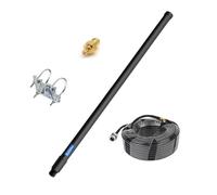 Antena ADS-B de doble banda de alta ganancia, 1090 MHz y 978 MHz, 13 dBi, tipo N macho, fibra de vidrio omnidireccional con cable de extensión N-Female a SMA-macho de 32 pies para receptores SDR de