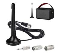 Antena Dab FM Radio Telescópica Interior con Base Magnética y Conector Tipo F, 75 Ohm 3 M de Cable, Receptores de Audio, Estéreos, Sistemas Home Cinema, Recepción de Señales Estable