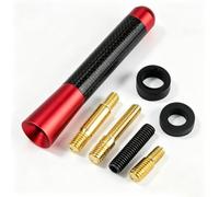 Antena De Automóvil, Antena Corta De Radio De Tornillo De Fibra De Carbono De 3 "Antena Aérea Universal De Reemplazo De Automóvil Piezas De Repuesto Automotriz para Modificación De Automóvil(Rojo)