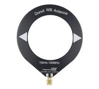 Antena de bobina de anillo pequeño de 9,9 kHz-181 MHz para conector SMA MW/SW, compatible con receptores Peacock Stone y TEF6686 y radio HAM diseño portátil de ABS + PC, color negro