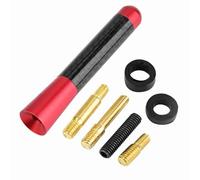 Antena De Coche 3” Antena Corta De Fibra De Carbono para Modificación Universal Compatible con Y Más Vehículos con Rosca Incluye 4 Espárragos De Diferentes Tamaños
