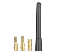 Antena de Coche-Duokon Antena Corta para Coche, Antena aérea de señal de Radio Am/FM de Aluminio Negro con 3 Tornillos Piezas modificadas universales