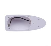 Antena de coche para montaje en techo de aleta de tiburón con amplificador de señal FM y cable conector AM/FM compatible con varios vehículos (blanco)