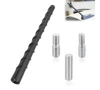 Antena de Coche Universal de 18 cm, Antena Cortada con Rosca M4, M5, M6 para Recepción FM/Dab, Compatibilidad y Diseño Resistente a Las Intemperies, Antena Radio Coche Corto Universal Goma Varilla