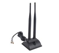 Antena De Doble Banda 2.4G / 5G con Cable De Extensión De 6,5 Pies Base Magnética De 6Db Tarjeta De Red Inalámbrica Antena Wifi Sma
