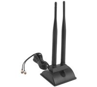 Antena de doble banda de 2,4 GHz/5 GHz con cable de extensión de 2 m, base magnética de 6 dB, tarjeta de red inalámbrica, Wi-Fi SM