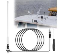 Antena de goma flexible para coche, alta flexibilidad, para barco marino, FM AM, radio FM, modulador, antena de radio marina, estable para ATV, UTV, barco, yate, tractor, camión, VHF, 16 pulgadas,