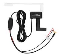 Antena de Parche de Radio Digital Dab con Amplificador de señal Integrado Ganancia de 20 dB, Cable de 3 Metros y Conector SMB, Antena estéreo para automóvil de 12 V - Apta para