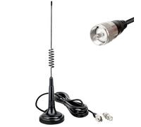 Antena de radio CB de 27 MHz con base magnética PL259 BNC adaptador macho compatible con Cobra Uniden Midland Maxon Car Mobile Portable Handheld Radio