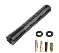 Antena de Radio Corta Universal para Coche de 3,5 cm/8 cm/12 cm, de Fibra de Carbono, Negra, para Techo, FM/Am, receptora de Metal(Black,8cm)