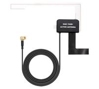 Antena de Radio de Coche Dab, Antena Dab para Coche con Conector SMB y Cable de 3 Metros, Instalación Sencilla, Compatible con Radios Pioneer Kenwood y Alpine Ideal para Vehículos Camiones y SUVs (A)