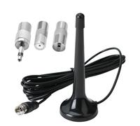 Antena de radio FM Dab interior telescópica 75 ohmios, base magnética, cable de 3M, antena FM para sintonizador HiFi, compatible con receptor estéreo, antena interior TNT potente para cadena HiFi