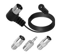 Antena de radio FM FM de 75 ohmios con acoplamiento coaxial, antena de radio FM con conector F, antena interior dipolo para receptor estéreo y cine en casa, para radio HiFi AM/FM Yamaha Oenon Bose