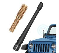 Antena de radio para automóvil, antena de coche,Antena de coche de goma de 7 pulgadas - Antena de látigo corto AM FM Antenas impermeables de audio y video del vehículo Torres de montaje en techo de