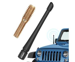 Antena de radio para automóvil, antena de coche,Antena de coche de goma de 7 pulgadas - Antena de látigo corto AM FM Antenas impermeables de audio y video del vehículo Torres de montaje en techo de