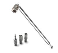 Antena de radio telescópica tipo F con 3 tipos de adaptadores aplicables para Sangean para radio Sony DAB