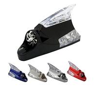 Antena de señal Aleta tiburón, Antena automóvil Radio Lámpara Flash Advertencia para Radio Techo Am/FM Plata