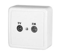 Antena de Superficie para TV y FM, con fácil instalación, señal amplificada, Ideal para recepción en Interiores y Exteriores.
