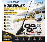 Antena de techo inclinada ATTB 4761.01 Kombiflex AM/FM DAB+ para Fiat...
