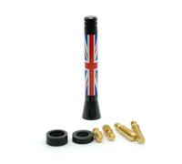 Antena de techo de coche modificada para radio corta, accesorios decorativos compatibles con todos los Mini Cooper One S JCW PJ06 (Red Union Jack, 77 mm)