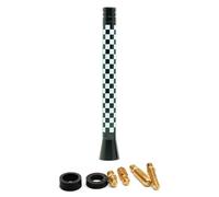 Antena de techo de coche modificada para radio corta, accesorios decorativos compatibles con todos los Mini Cooper One S JCW PJ06 (a cuadros, 107 mm)