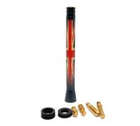 Antena de techo de coche modificada para radio corta, accesorios decorativos compatibles con todos los Mini Cooper One S JCW PJ06 (conector rojo retro, 107 mm)