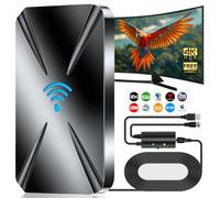 Antena de TV 2026, antena de TV interior de largo alcance para Smart TV, antena digital para canales locales con amplificador mejorado, antena HD para exteriores compatible con 8K 4K 1080p todos los