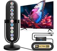 Antena de TV 2026 para canales locales, antenas para Smart con recepción de amplificador de señal de 360°, antena digital de más de 2500 millas, compatible con televisores 8K 4K 1080p, antena de TV HD