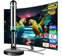 Antena de TV digital HD 2026, antena interior de Smart TV con fuerte base magnética/3M, antena HDTV de recepción de largo alcance para canales locales, antena de TV de fácil instalación sin cable