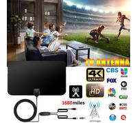 Antena de TV digital HD para Smart TV, compatible con recepción de 360, diseño portátil, imágenes nítidas, fácil configuración, amplificador