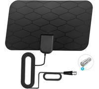 Antena de TV digital para Smart TV, recepción de 360°, compatible con televisión inteligente 4K 1080p, amplificador de señal desmontable, amplificador de señal, antena HDTV coaxial de 10 pies, antena