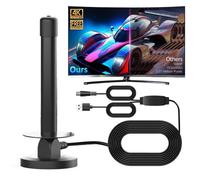 Antena de TV digital terrestre HD para interiores: recepción de 360°, compatible con DVB-T/T2, compatible con HD 4K/1080p, para Smart TV, cable coaxial de 5 m nuevo