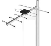 Antena de TV Exterior 2025 Mejorada - Recepción de Largo Alcance en 4K/1080P, Señal UHF/VHF Estable, Resistente a la Intemperie, Instalación Fácil en Ático o Exterior, Cable Coaxial de 8 m de Alta Cal