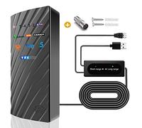 Antena de TV Exterior Interior, 39DBI Antena TV de 480km Impermeable con Cable Coaxial 10M, Amplificador Inteligente de Señal y Modo de Doble Señal para Canales de 1080P 4K DVB-T DVB-T2