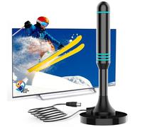 Antena de TV interior - Antena digital HD Freeview para Smart TV, recepción de 360° hasta 250 millas, señal VHF/UHF, soporta 4K 1080p, fácil configuración