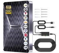 Antena de TV interior mejorada 2026, antena digital HD de alcance de más de 5000 millas para Smart TV, más fuerte con amplificador de señal amplificado, soporta todos los televisores 4K, 8K, 1080p