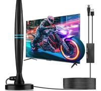 Antena de TV Interior para Smart TV con Amplificador de señal, Antena de TV Digital para Interiores/Exteriores con señal Fuerte Reino Unido para Millas de Largo Alcance, Compatible con 4K 1080P HDT