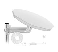 Antena de TV Interior Potente, Antena de TV Exterior Potente Señal de Alta Ganancia, Antenas TNT Exterior, Antena Omnidireccional TNT para Camping Caravana, Camión, Barco