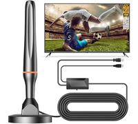 Antena de TV Interior Potente TNT 2026, Antena HDTV Digital con Alcance de Recepción 80 KM con amplificador, Soporta 4K 1080p Todos los televisores antiguos e inteligentes