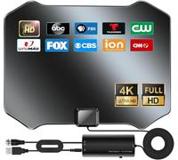 Antena de TV más fuerte 2026, antena de TV de más de 3600 millas para Smart TV interior de largo alcance, antena de TV digital para canales locales, antena HD con amplificador de señal compatible con