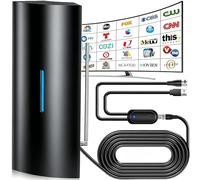 Antena de TV más fuerte 2026, antena digital de alcance de más de 5000 millas para Smart TV interior/exterior, antena de TV HD para canales locales con amplificador mejorado, soporta 8K 4K 1080P todos