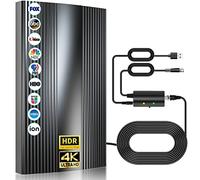 Antena de TV mejorada 2026 para interiores de hasta 3600 millas de alcance, antena digital para canales locales de TV inteligente para interiores y exteriores, antena HDTV más fuerte para 8K 4K 1080p