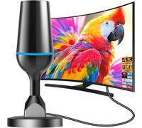 Antena de TV para canales locales en interiores, antena digital 4K HD para Smart TV interior con base magnética, no necesita cable, cable de 2,5 m, largo alcance, compatible con televisores de alta