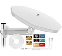 Antena de TV para exteriores 2026, recepción omnidireccional de 360°, antena digital HDTV para exteriores para Smart TV con cable de 32.8 pies