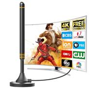 Antena de TV para interiores, rango de más de 360 millas, antena digital HD para televisores inteligentes y antiguos, (naranja)