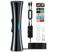 Antena de TV para Smart TV interior, antena de TV digital de más de 5000 millas para interiores, antena HDTV de largo alcance de 360° para canales locales con amplificador de señal compatible con 4K