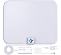 Antena de TV para Smart TV Interior Antena Digital HD con Amplificador de señal para Canales Locales (Blanco)